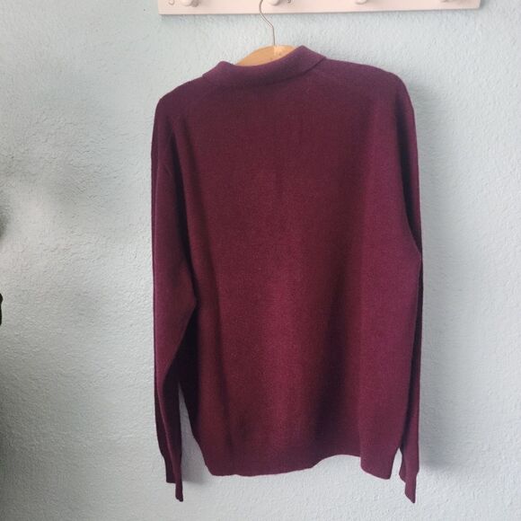 Club Room 100% cashmere quarter button minimalist lagenlook quietlux sweater - Picture 8 of 12